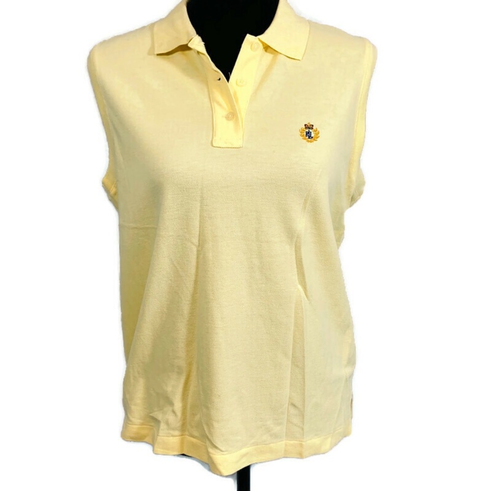 Lauren Ralph Lauren Yellow Sleeveless Polo